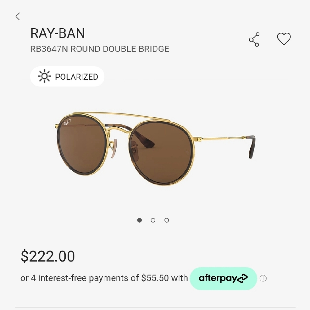 RAY-BAN

RB3647N ROUND DOUBLE BRIDGE POLARIZED